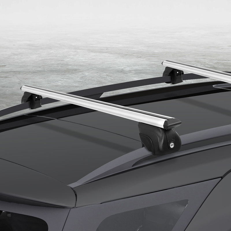 Universal Car Roof Rack 1390mm Upgraded Holder Cross Bars  Aluminium Silver Adjustable Car 90kgs load Carrier - Sale Now
