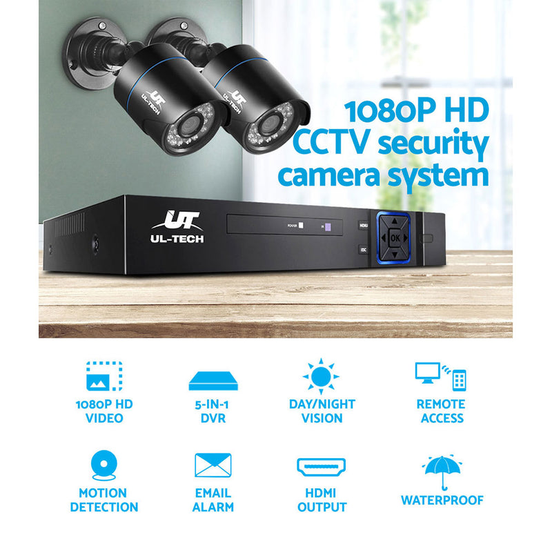 UL Tech 1080P 4 Channel CCTV Security Camera - Sale Now