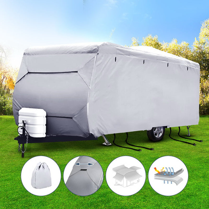 Weisshorn 18-20ft Caravan Cover Campervan 4 Layer UV Water Resistant - Sale Now