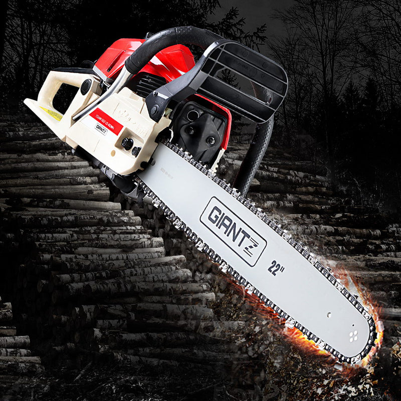 GIANTZ 75CC Petrol Commercial Chainsaw Chain Saw Bar E-Start Pruning - Sale Now