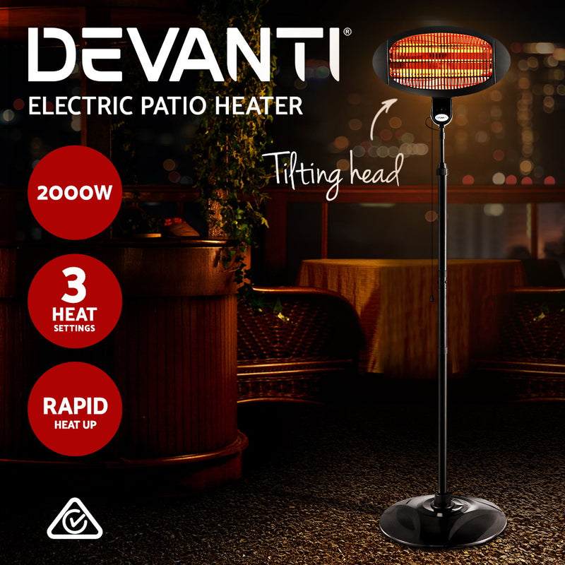 Devanti 2000w Electric Portable Patio Strip Heater - Sale Now