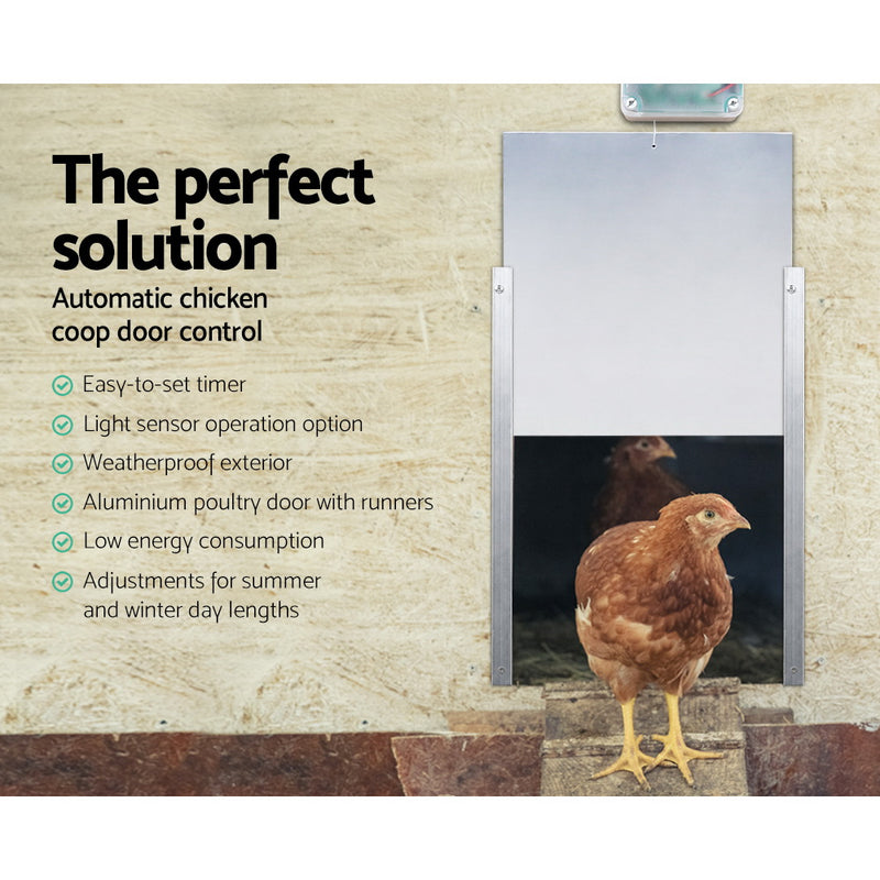 Giantz Automatic Chicken Coop Door Opener Cage Closer - Sale Now