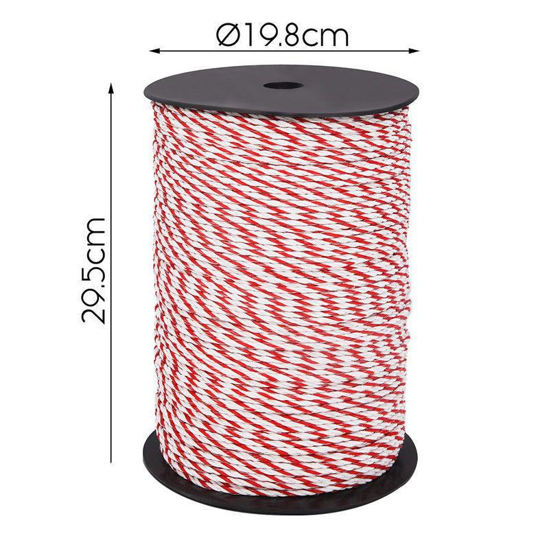 Giantz 1000M Electric Fence Wire Tape Poly Stainless Steel Temporary Fencing Kit - Sale Now