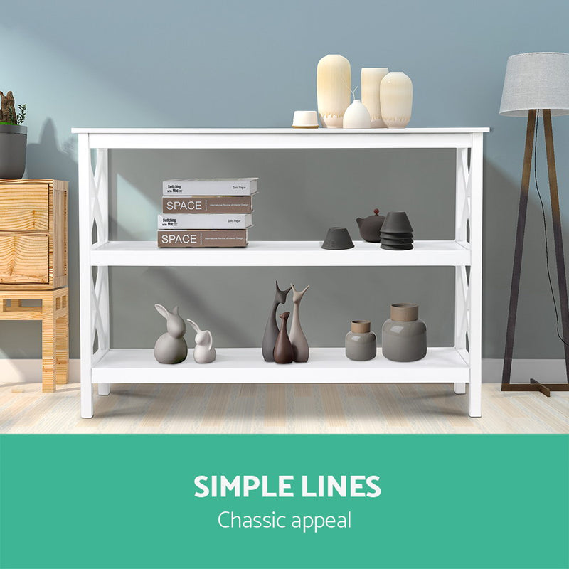 Artiss Wooden Storage Console Table - White - Sale Now