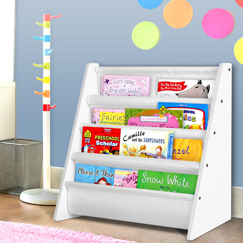 Keezi Kids Bookshelf Shelf Children Bookcase Magazine Rack Organiser Display - Sale Now