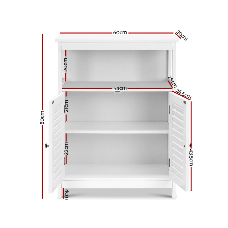 Buffet Sideboard Cabinet Kitchen Bathroom Storage Cupboard Hallway White Shelf - Sale Now