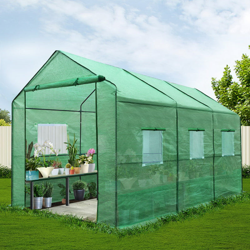 Greenfingers Greenhouse Garden Shed Green House 3.5X2X2M Greenhouses Storage Lawn - Sale Now