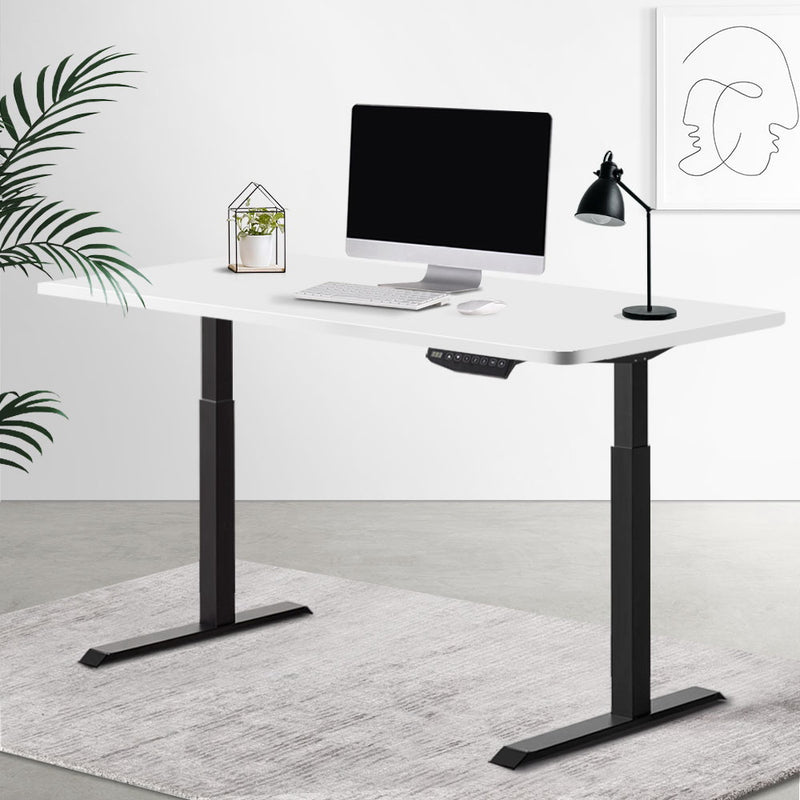 Artiss Standing Desk Sit Stand Table Riser Motorised Electric Computer Laptop Desks Dual Motors 140cm - Sale Now