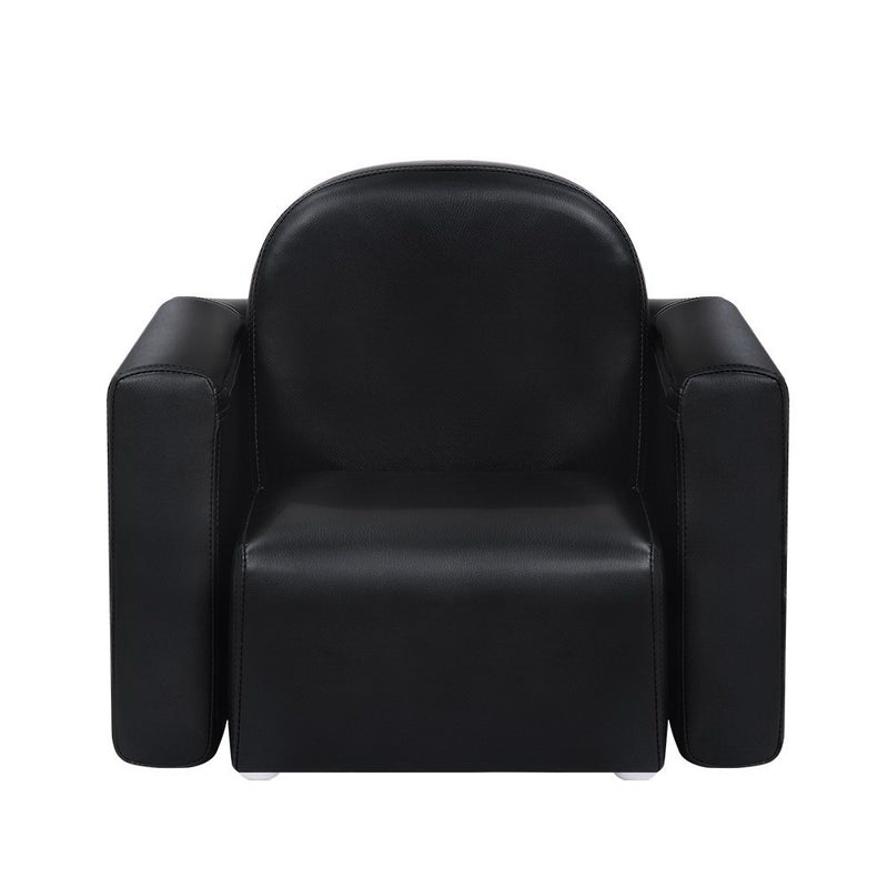 Keezi Kids Chair Sofa Recliner Children Table Desk Armchair Leather Couch Black - Sale Now