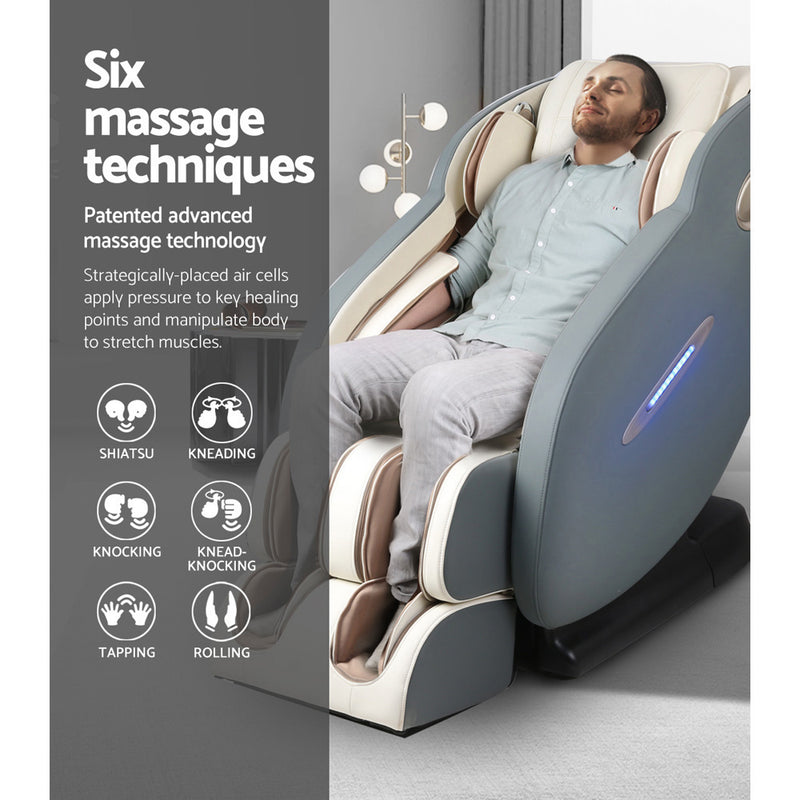 Livemor Electric Massage Chair Recliner SL Track Shiatsu Heat Back Massager - Sale Now