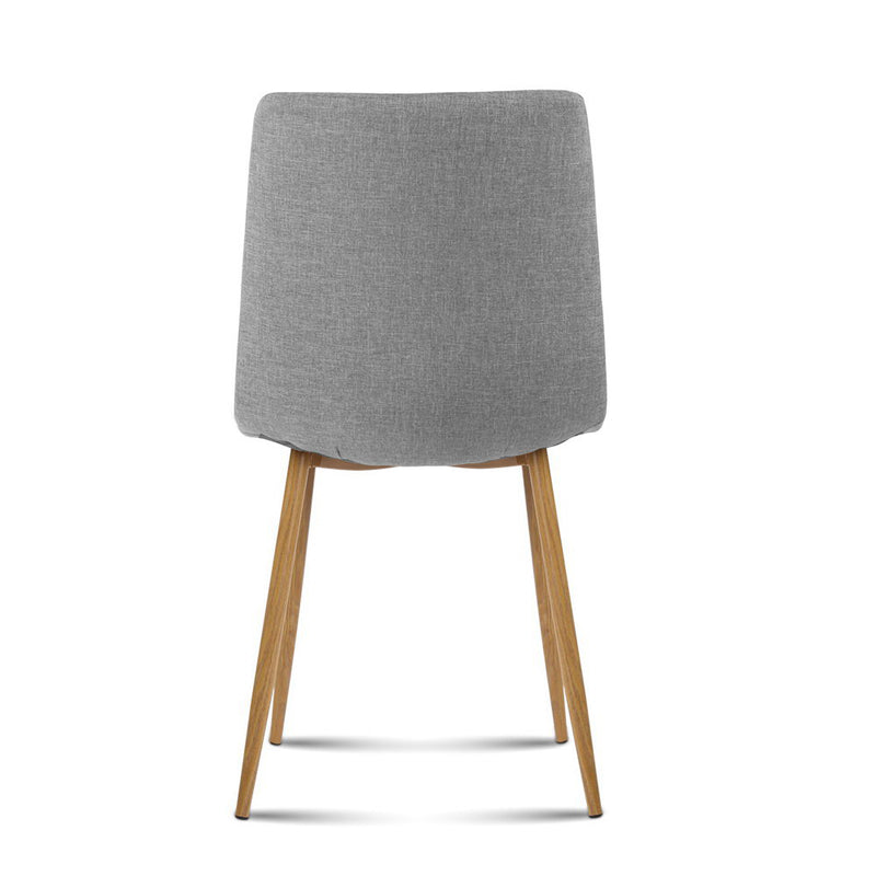 Artiss Set of 4 Collins Dining Chairs - Light Grey - Sale Now