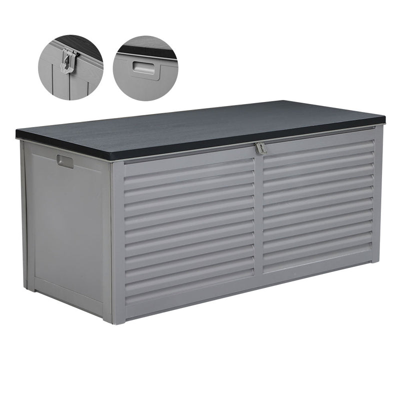 Gardeon Outdoor Storage Box Bench Seat Garden Sheds Chest 490L - Sale Now