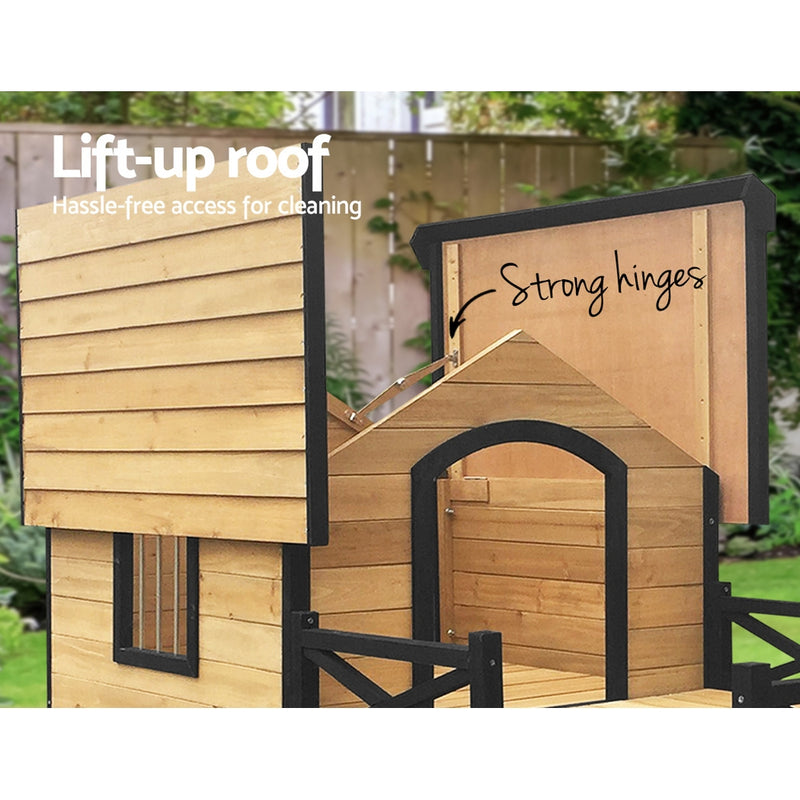 i.Pet Dog Kennel Kennels Outdoor Wooden Pet House Puppy Extra Large XXL Outside - Sale Now