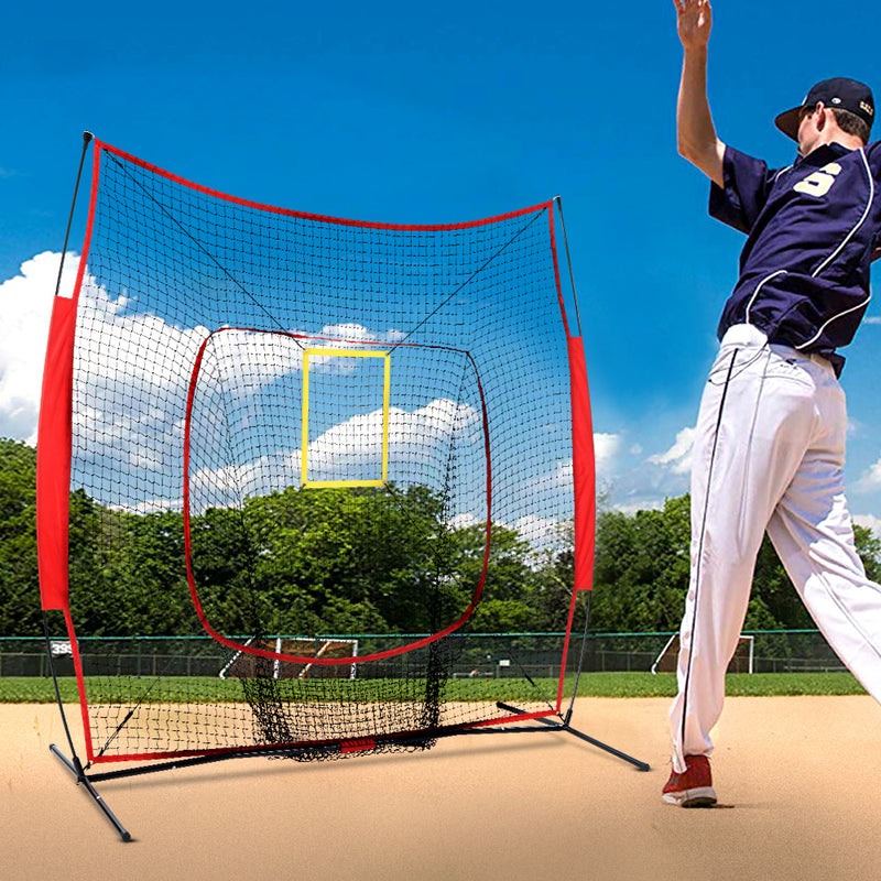 Everfit Portable Baseball Training Net Stand Softball Practice Sports Tennis - Sale Now