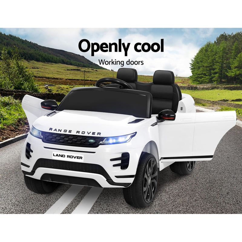 Kids Ride On Car Licensed Land Rover 12V Electric Car Toys Battery Remote White - Sale Now