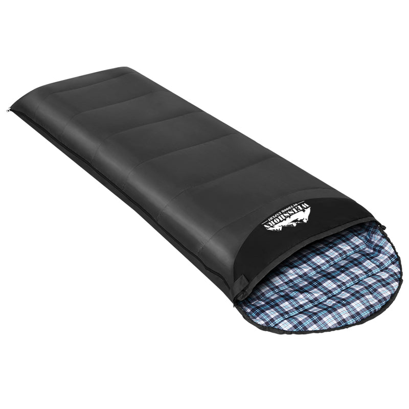 Weisshorn Sleeping Bag Single Camping Hiking Winter Thermal Grey - Sale Now