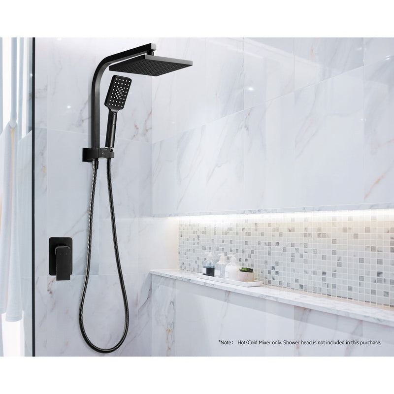 Cefito Bathroom Mixer Tap Faucet Rain Shower head Set Hot And Cold Diverter DIY Black - Sale Now