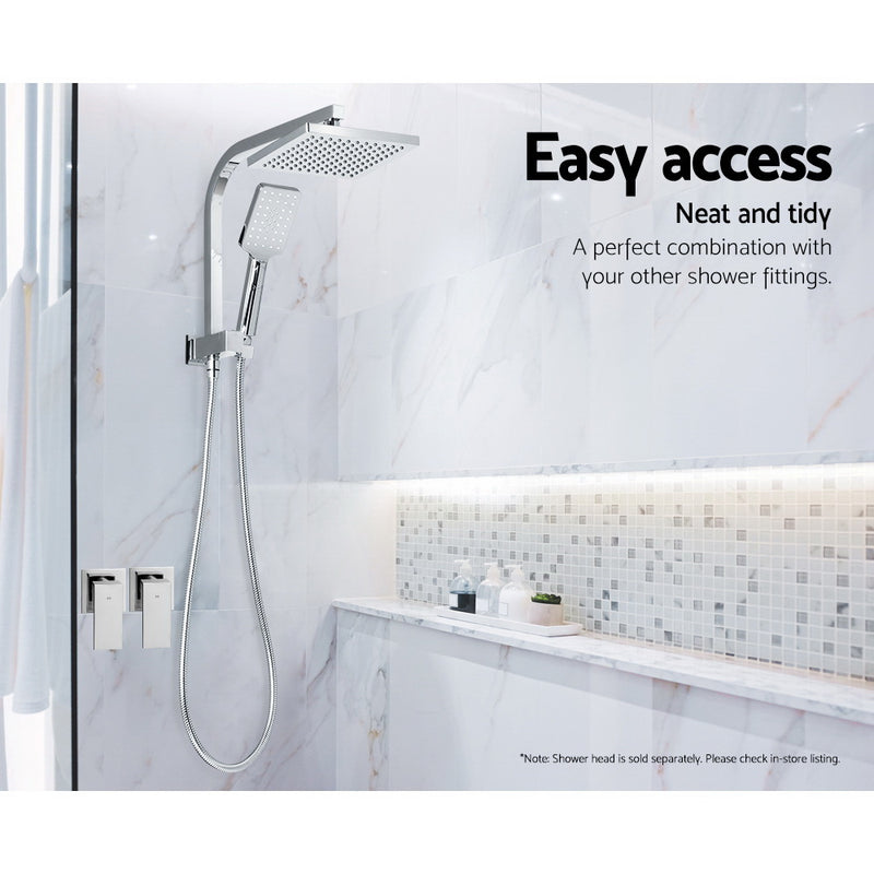 Cefito Bathroom Taps Faucet Rain Shower Head Set Hot And Cold Diverter DIY Chrome - Sale Now