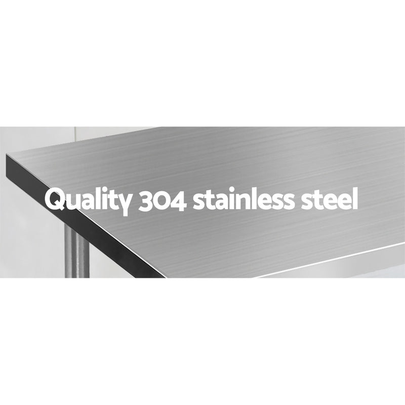 Cefito 1524 x 610mm Commercial Stainless Steel Kitchen Bench - Sale Now