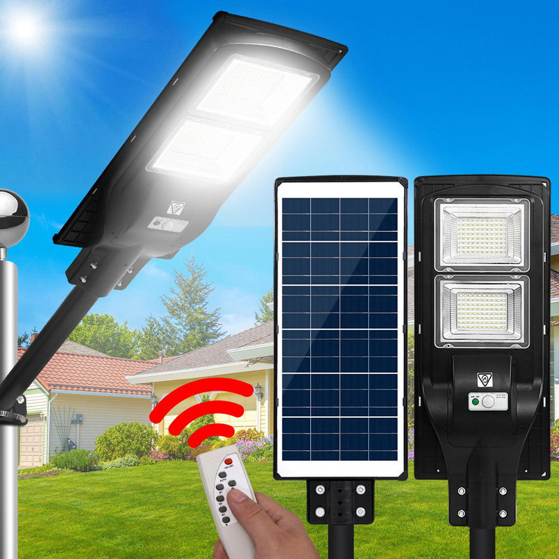 LED Solar Street Flood Light Motion Sensor Remote Outdoor Garden Lamp Lights 120W - Sale Now