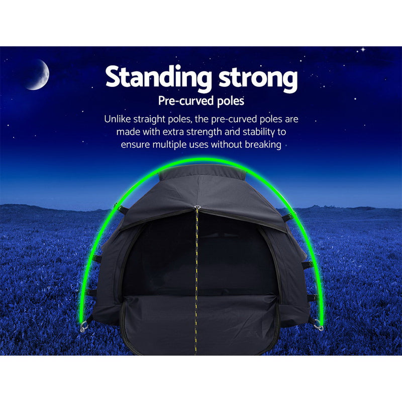 Weisshorn Camping Swags Single Biker Swag Grey Ripstop Canvas - Sale Now