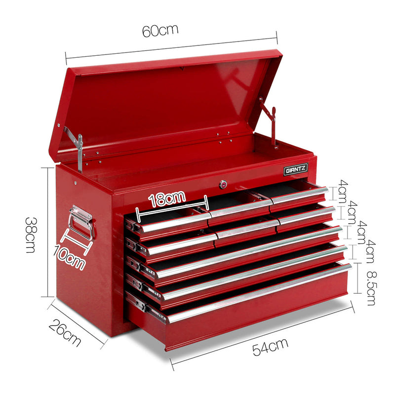 Giantz 9 Drawer Mechanic Tool Box Storage - Red - Sale Now