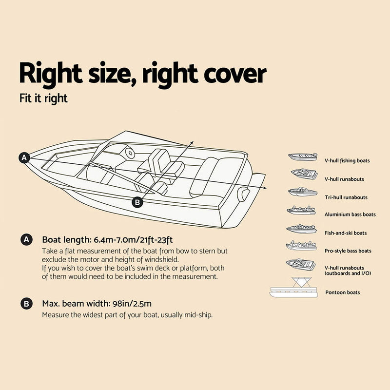 Seamanship 21 - 23ft Waterproof Boat Cover - Sale Now