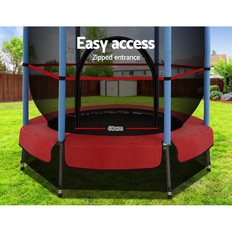 Everfit 4.5FT Trampoline Round Trampolines Kids Enclosure Outdoor Indoor Gift - Sale Now