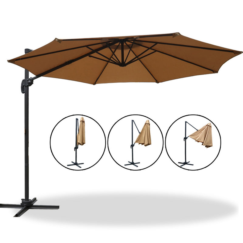 Instahut Roma Outdoor Umbrella - Beige - Sale Now
