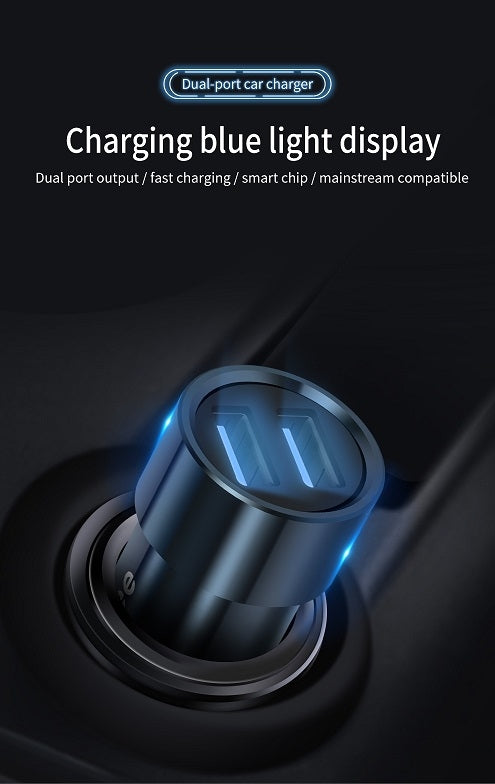 KIVEE UT202 car charger with Dual USB - 2.4 A Dark Blue - Sale Now
