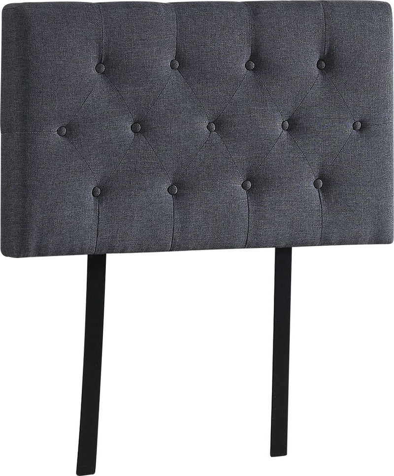 Linen Fabric Single Bed Deluxe Headboard Bedhead - Grey - Sale Now