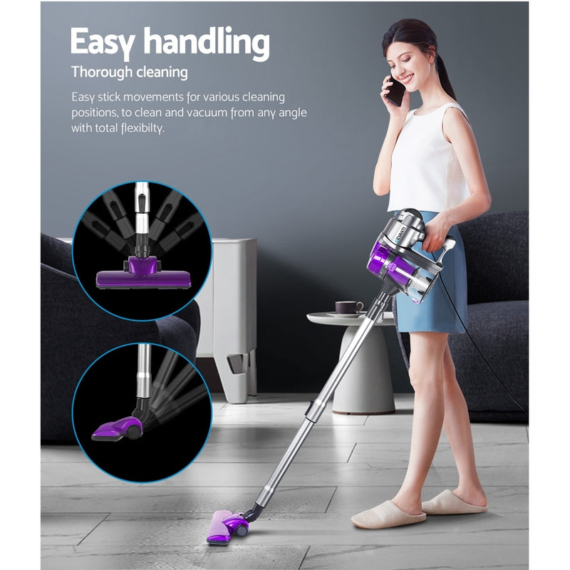 Devanti Corded Handheld Bagless Vacuum Cleaner - Purple and Silver - Sale Now