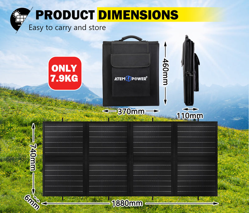 200W Folding Solar Panel Blanket Caravan Mono Completed Kit With Dual USB 12V - Sale Now