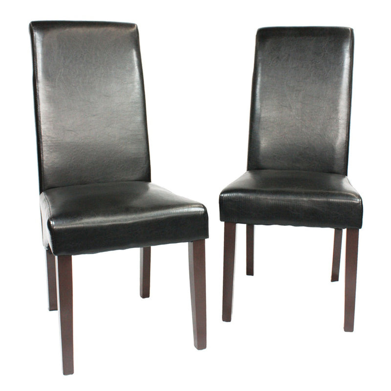 Swiss Wooden Dining Chairs Black 2x - Sale Now