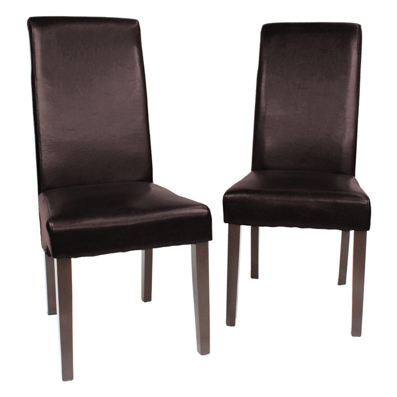 Swiss Wooden Dining Chairs Brown 2x - Sale Now