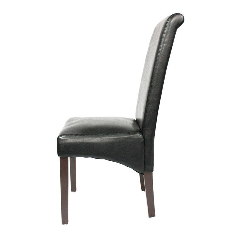 Swiss Wooden Dining Chairs Black 2x - Sale Now