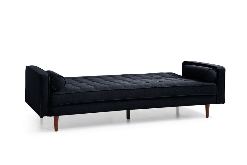 Sofa Marcella Black Velvet Fabric - Sale Now