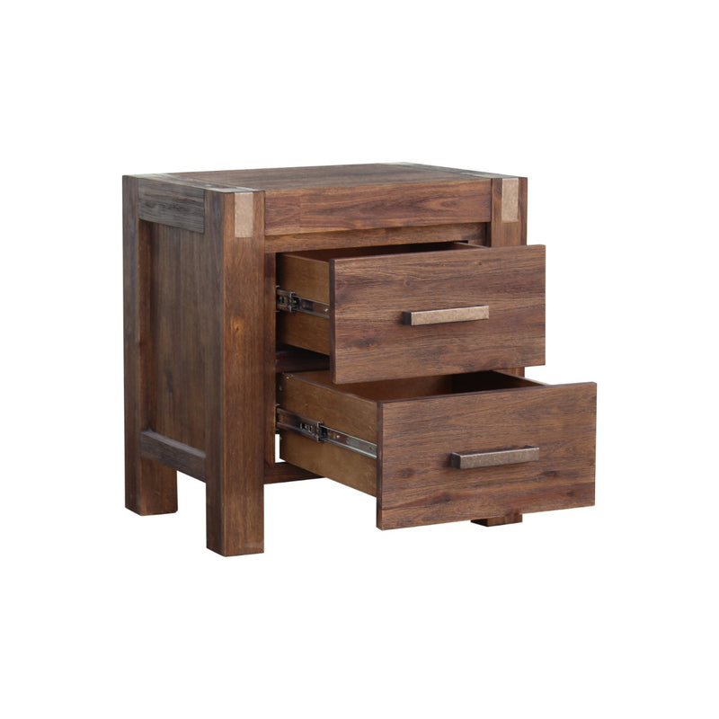 Nowra 2 Drawer Bedside Table - Sale Now