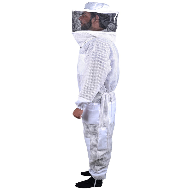 Beekeeping Bee Full Suit 3 Layer Mesh Ultra Cool Ventilated Round Head Beekeeping Protective Gear SIZE L - Sale Now