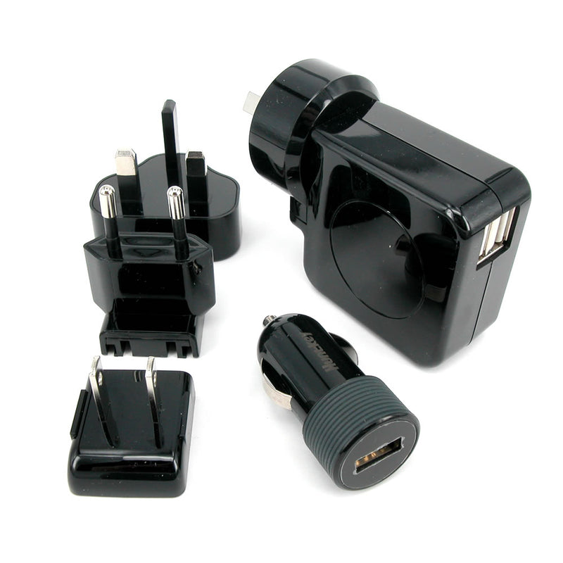 Huntkey TravelMate Multi Plugs USB Wall Charger Adapter 4.2 A US UK EU AU Plugs with Car Charger (D204) - Sale Now
