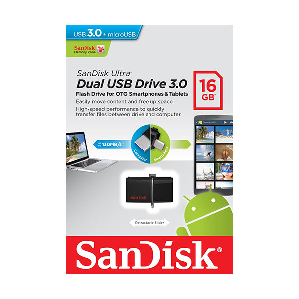 Sandisk SDDD2-016G OTG-16G Ultra Dual USB 3.0 Pen Drive - Sale Now