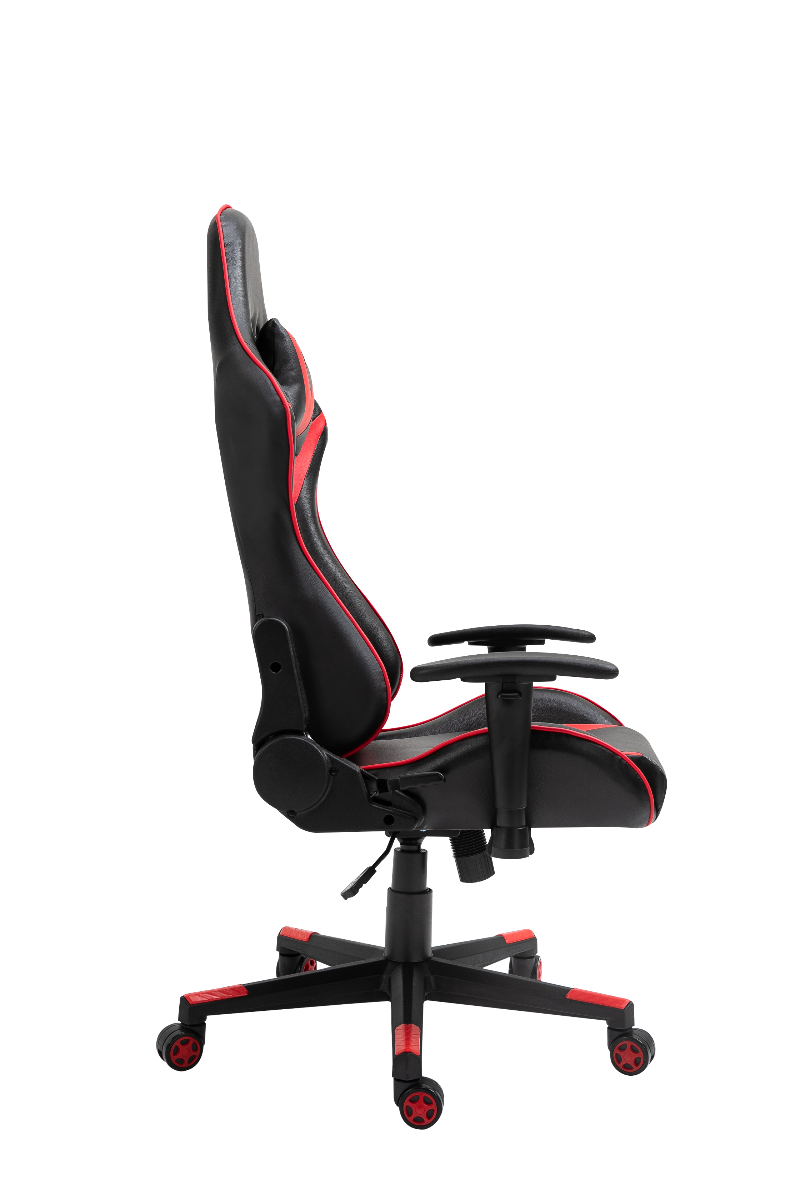 Gaming Office Chair Computer Use PU Executive Racing Recliner Backrest Armrest Black and Red - Sale Now