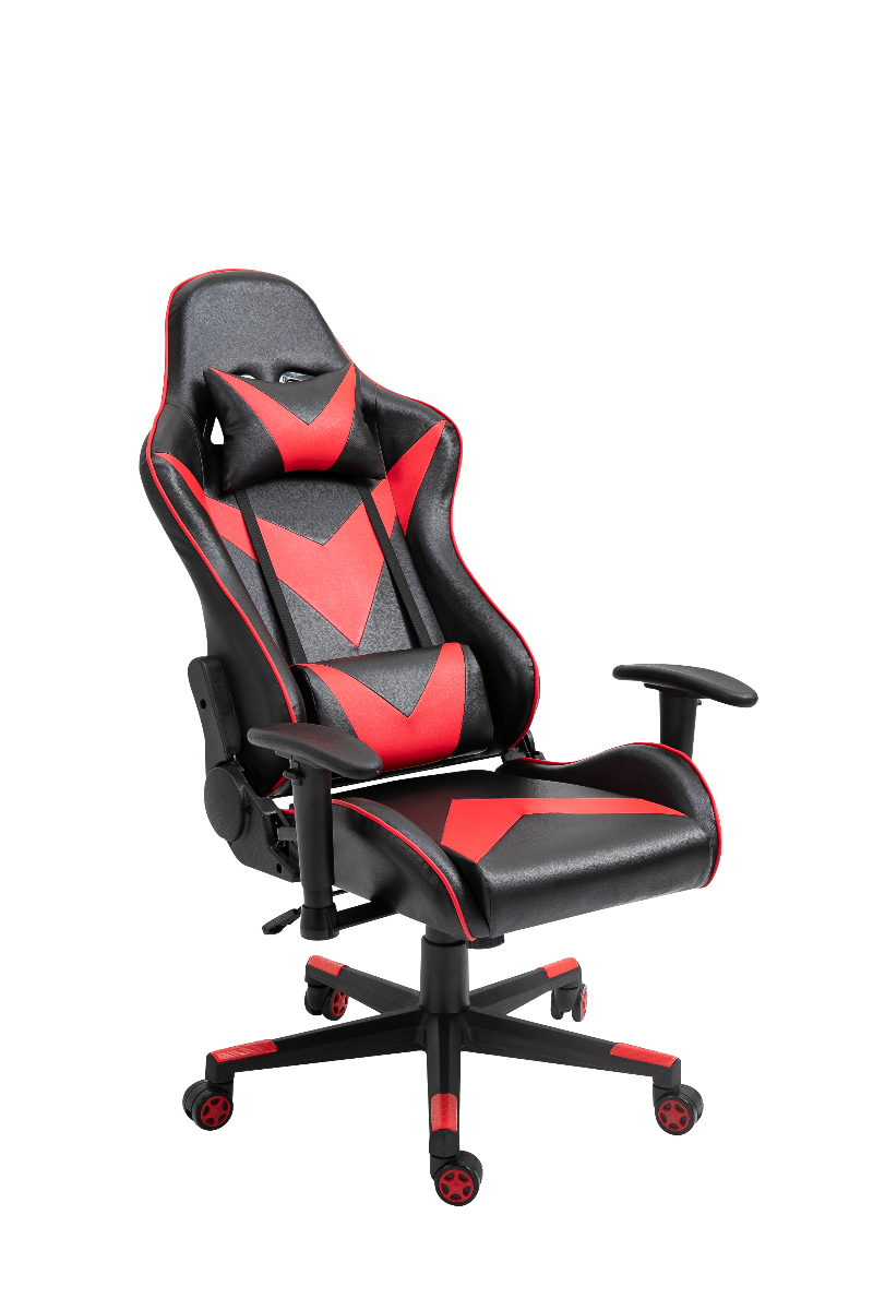 Gaming Office Chair Computer Use PU Executive Racing Recliner Backrest Armrest Black and Red - Sale Now