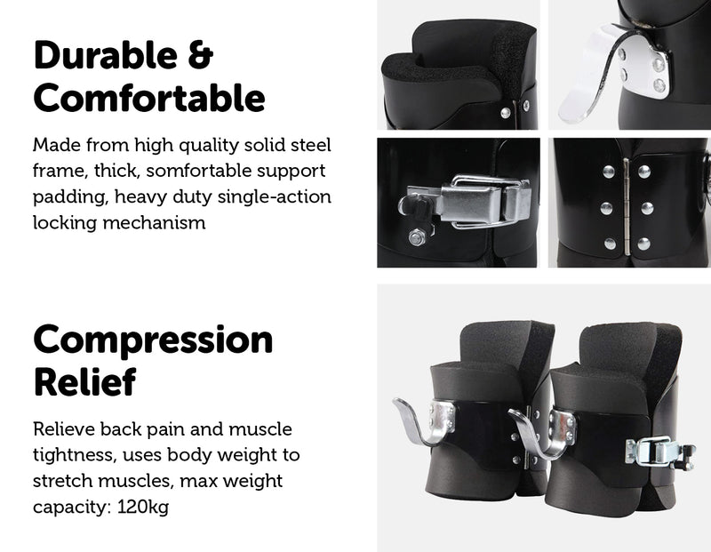 Gravity Inversion Boots Therapy Hang Spine Posture Physio Gym Fitness - Sale Now