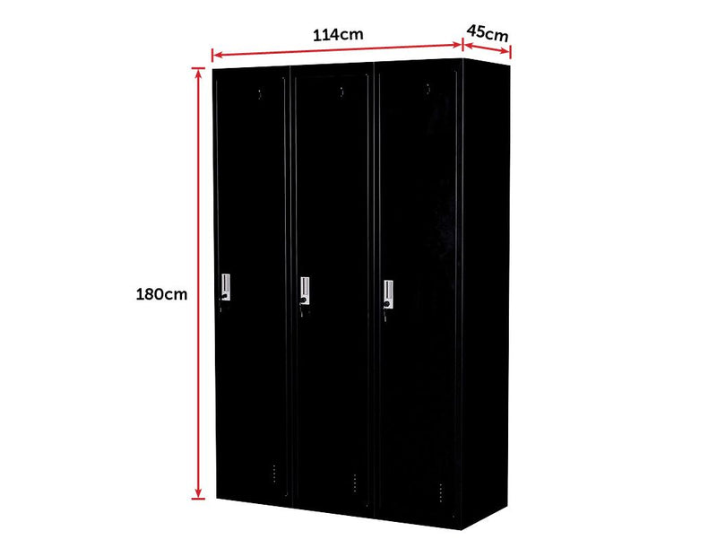 Three-Door Side by Side Office Gym Shed Storage Locker - Sale Now