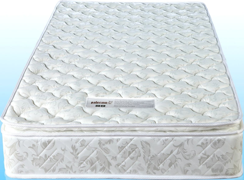 PALERMO Single Luxury Latex Pillow Top Topper Spring Mattress - Sale Now