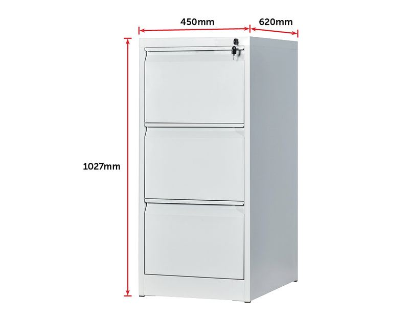 3-Drawer Shelf Office Gym Filing Storage Locker Cabinet - Sale Now
