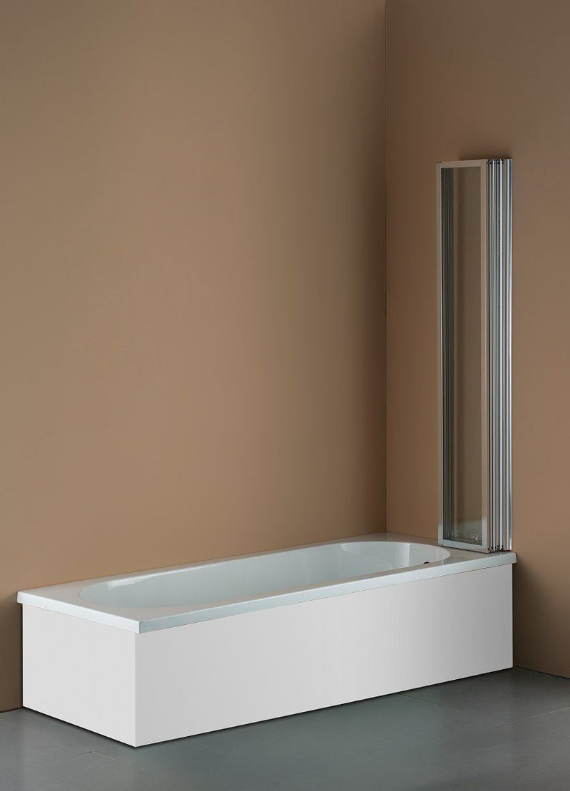 4 Fold Chrome Folding Bath Shower Screen Door Panel 1000 x 1400mm - Sale Now