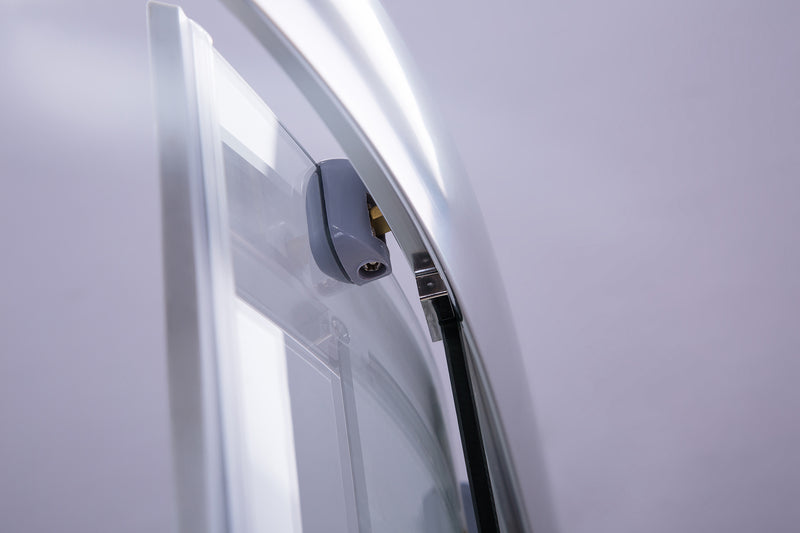 Rounded Sliding Curved Shower Screen 6mm Toughened Glass with Base - Sale Now