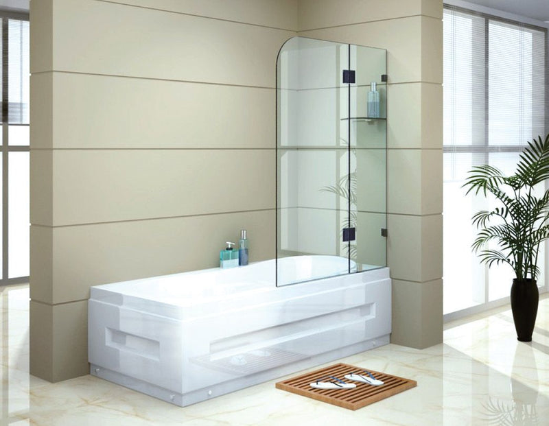 900 x 1450mm Frameless Bath Panel 10mm Glass Shower Screen By Della Francesca - Sale Now